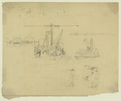 Fem utsikt over Susquehanna og Ceres av Alfred Rudolph Waud