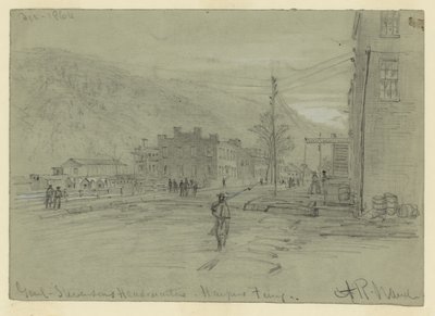 Genl. Stevensons hovedkvarter-Harpers Ferry av Alfred Rudolph Waud