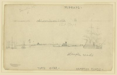 Ripraps. (og) Hampton Roads av Alfred Rudolph Waud