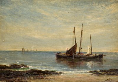 Fiskebåter ved munningen av Tay av Alfred Sanderson Edward
