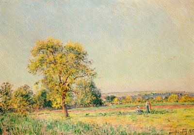 En sommerdag, 1886 av Alfred Sisley