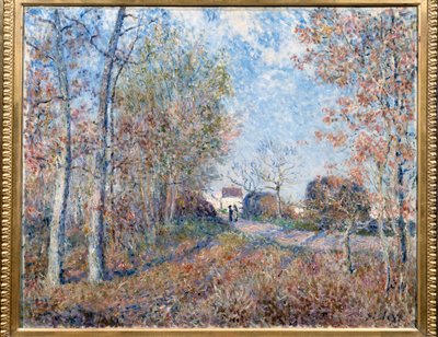 Et hjørne av tre med sabloner eller veien til tremalmen (skogkanten av Fontainebleau, nær Moret-sur-Loing) Maleri av Alfred Sisley (1839-1899) 1883 Dim. 0,6x0,73 m Paris, musee d