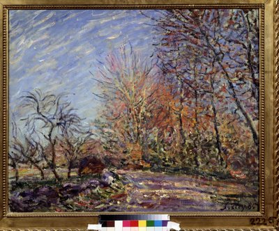 ""A la lisiere de la foret de Fontainebleau"" (I utkanten av skogen i Fontainebleau) Maleri av Alfred Sisley (1839-1899) 1855 (impresjonisme) Pushkin Museum of Fine Arts, Moskva av Alfred Sisley