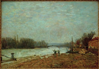 Etter nedturen, Seinen ved Suresnes bru av Alfred Sisley