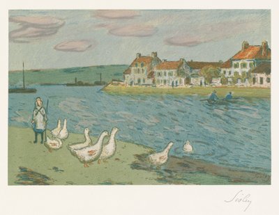 Elvens bredder av Alfred Sisley