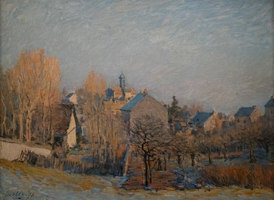 Frosty Morning in Louveciennes, 1873 (Olje på lerret) av Alfred Sisley