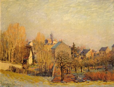Frostig morgen i Louveciennes av Alfred Sisley