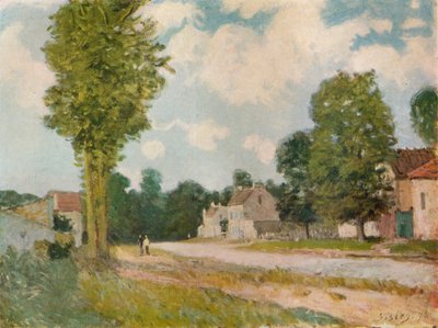 The Road to Versailles, 1800-tallet, 1929 av Alfred Sisley
