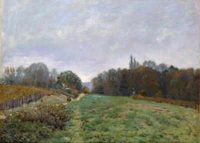 Landskap ved Louveciennes, 1873 av Alfred Sisley