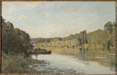 Landskap fra Bougival, 1873 av Alfred Sisley