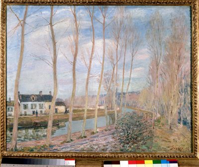 The Loing Canal Painting av Alfred Sisley (1839-1899) 1892 Søn. 0,73x0,93 m Paris, Orsay-museet av Alfred Sisley