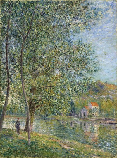 Morgen nær Loing; Morgen nær Loing, 1879 av Alfred Sisley