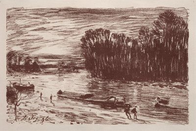 På bredden av Loing av Alfred Sisley