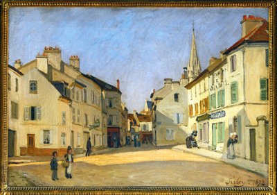 Rue de la Chaussee i Argenteuil av Alfred Sisley