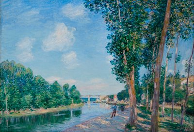 Saint Mammes, Soleil de June - Maleri av Alfred Sisley (1839-1899) av Alfred Sisley