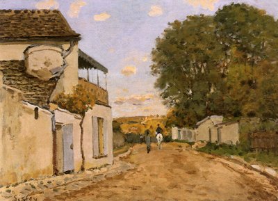 Gate i Louveciennes (Rue de la Princesse), ca. 1873 (olje på lerret) av Alfred Sisley