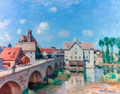 Broen ved Moret, 1893 av Alfred Sisley