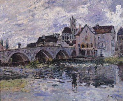 Broen over Moret-sur-Loing, 1887 av Alfred Sisley
