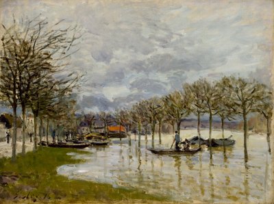 Flommen på veien til Saint-Germain, 1876 av Alfred Sisley
