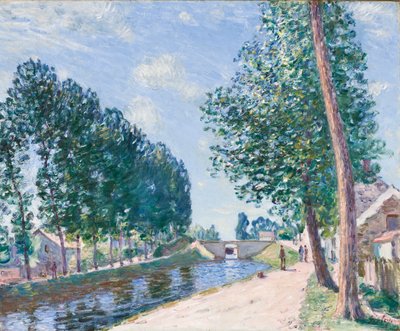 Loing-kanalen ved Moiret, ca. 1892 av Alfred Sisley