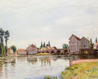Loing under Pont de Moret, 1892 av Alfred Sisley