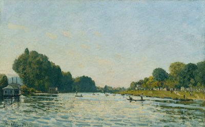 Seinen ved Bougival; Seinen ved Bougival, 1872 av Alfred Sisley