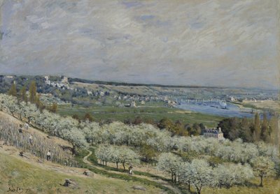 Terrassen i Saint-Germain, våren av Alfred Sisley