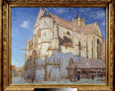 Kirken Moret (Moret-sur-Loing eller Moret sur Loing). Maleri av Alfred Sisley (1839 - 1899) av Alfred Sisley
