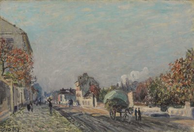 En gate i Marly, 1876 av Alfred Sisley