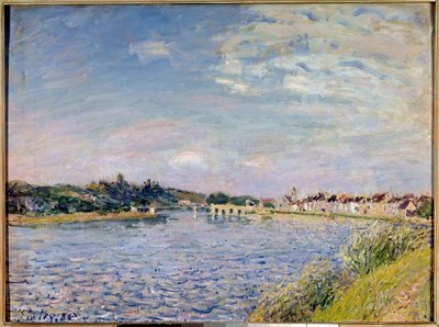 View of Mammes on the Loing Painting av Alfred Sisley (1839-1899) 1886 Søn. 0,54x0,73 m Dijon, Museum of Fine Arts av Alfred Sisley