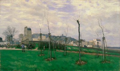 Utsikt over Montmartre fra blomsterbyen, 1869 av Alfred Sisley