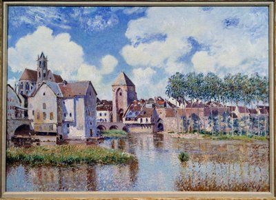 Utsikt over Moret på Loing. Maleri av Alfred Sisley (1839-1899) av Alfred Sisley