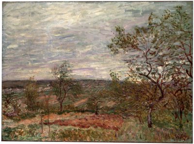 Vindfull dag i Veneux, 1882. av Alfred Sisley
