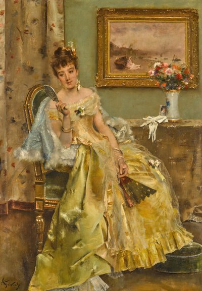 Coquetry. av Alfred Emile Stevens