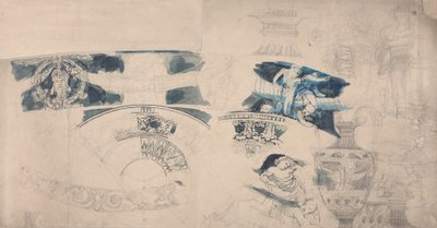 Design for tak og interiør av Alfred Emile Stevens