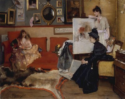 I studioet, 1888. av Alfred Emile Stevens
