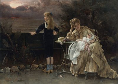 Mor og hennes barn, 1883. av Alfred Emile Stevens