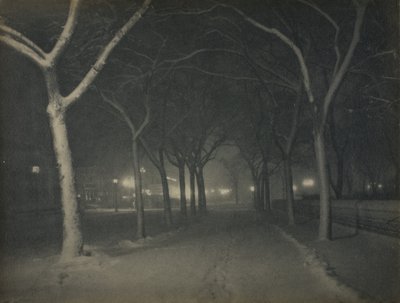 En iskald natt, New York av Alfred Stieglitz