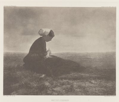 Netzflickerin (Mending Nets), Katwijk 1894 av Alfred Stieglitz