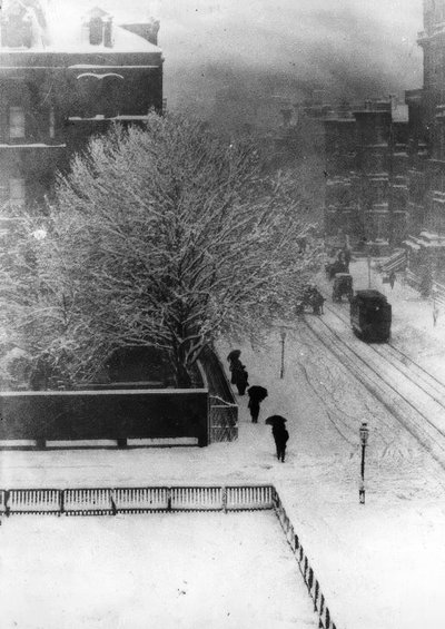 New York, gate / foto 1907 av Alfred Stieglitz