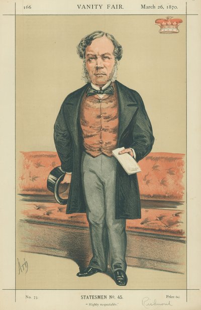 Viscount Ranelagh, svært respektabel, 26. mars 1870, tegneserie Vanity Fair av Alfred Thompson