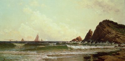 Cliffs at Cape Elizabeth, Portland Harbour, Maine, 1882 av Alfred Thompson Bricher