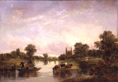 Utsikt over Eton College fra Themsen av Alfred Vickers