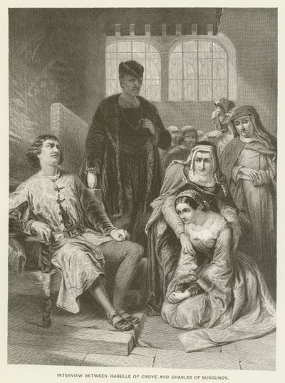Intervju mellom Isabelle av Croye og Charles av Burgund av Alfred W. Elmore