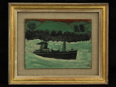 Tråler utenfor Cornish Coast, ca. 1928 av Alfred Wallis