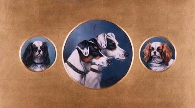 Fox Terrier og King Charles Spaniels av Alfred Wheeler