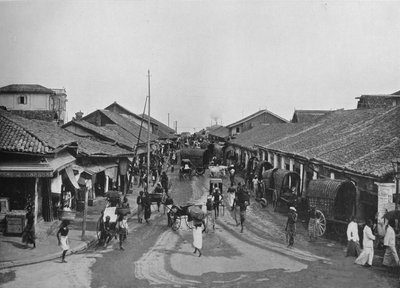 Typisk gatescene i Native Quarters, Colombo, c1890, 1910 av Alfred William Amandus Plate