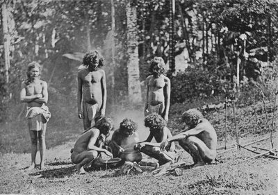 Veddahs or Wild Men, c1890, 1910 av Alfred William Amandus Plate