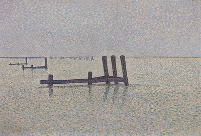 Den engelske kanal ved Nieuwpoort. Rundt 1889 av Alfred William Finch