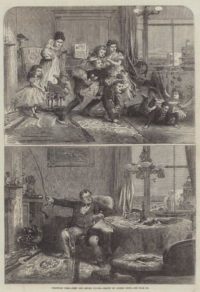 Juletid, første og andre etasje av Alfred William Hunt